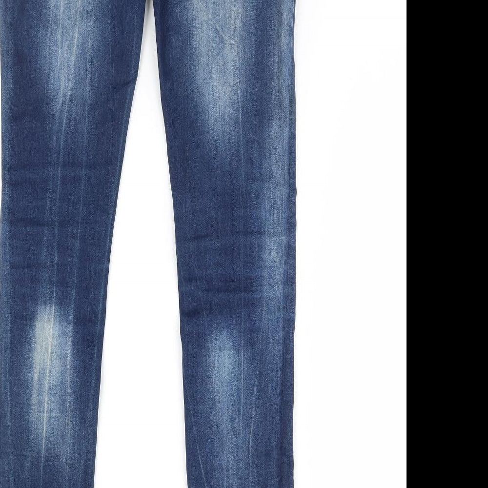 Womens UK Size 28 Preworn Regular Fit Skinny Blue Jeans