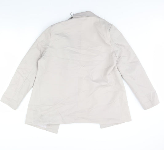 Missguided Womens Ivory Jacket Blazer Size 12 - Shoulder Pads