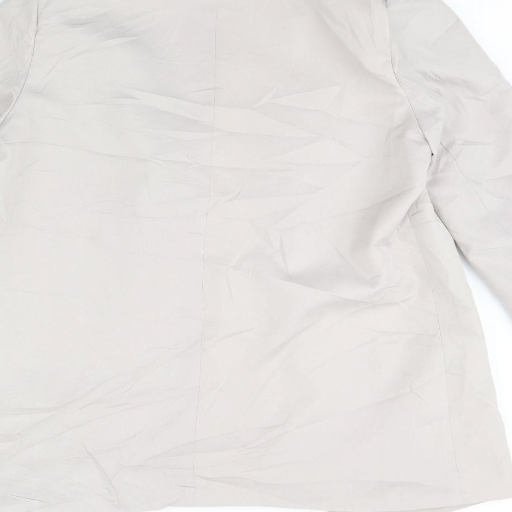 Missguided Womens Ivory Jacket Blazer Size 12 - Shoulder Pads