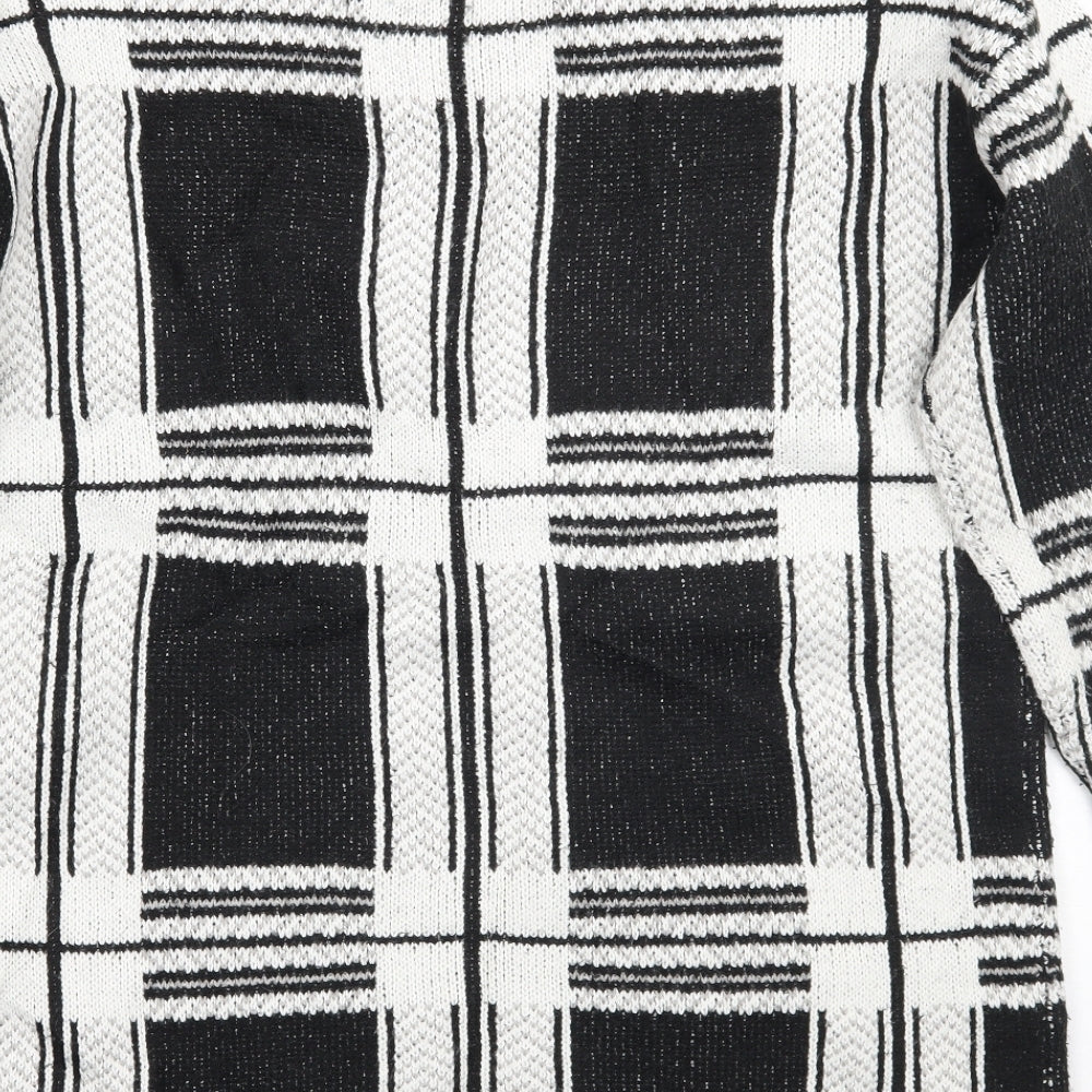 TU Womens Black Check Pullover Jumper Size 14