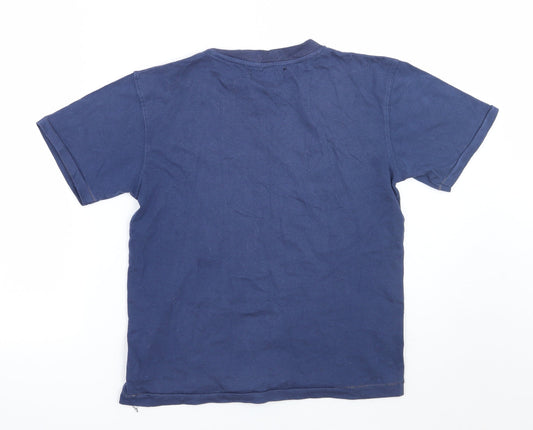 Rebel Boys Blue Basic T-Shirt Size 10-11 Years