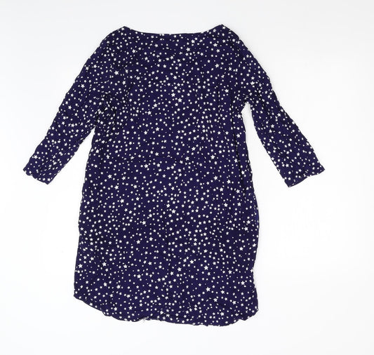 H&M Womens Blue Geometric Slip Dress Size S - Stars