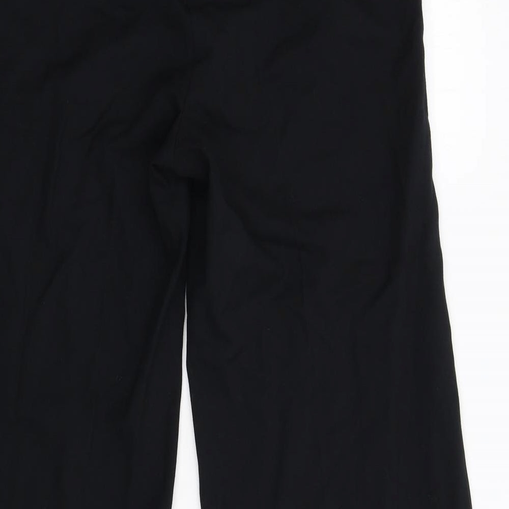 Womens UK Size 12 Preworn Regular Fit Black Trousers