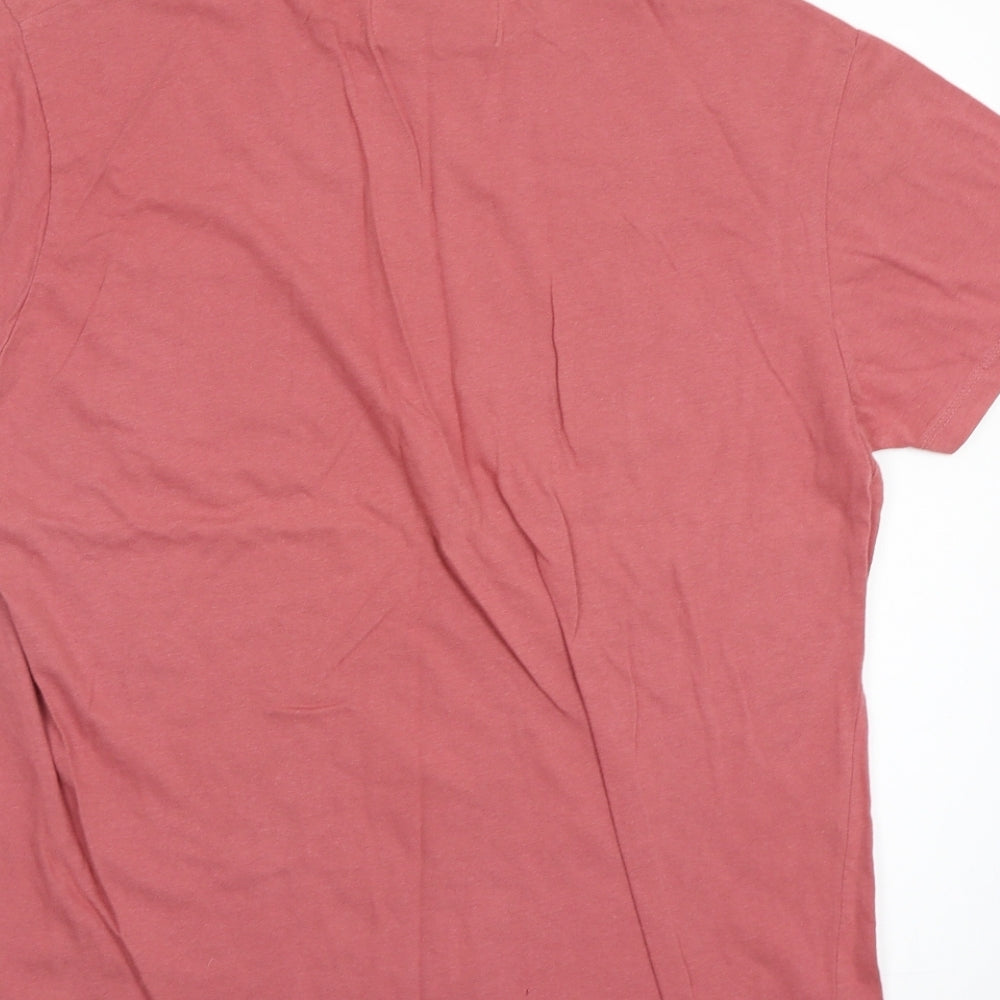 Cedar Wood State Womens Pink Basic T-Shirt Size L