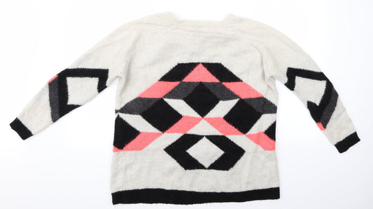 Womens UK Size 8 River Island Ivory Pullover Jumper
