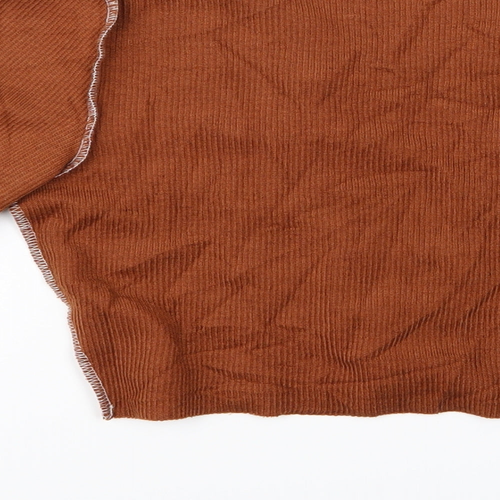 SheIn Womens Brown   Pullover Jumper Size M  - Open Front Sweater