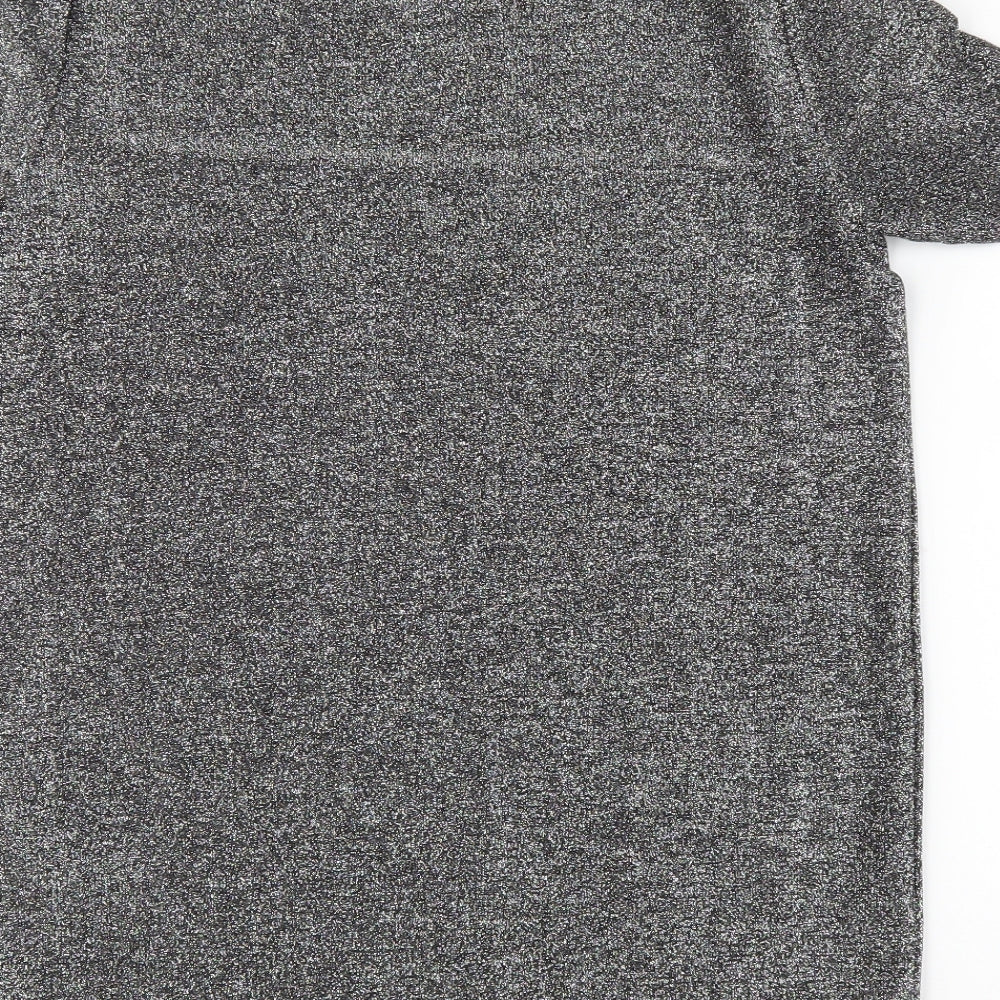 Womens UK Size XS VERO MODA Silver Basic Blouse