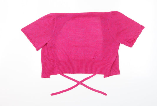 Essential Style Womens Pink Cardigan Jumper Size 16