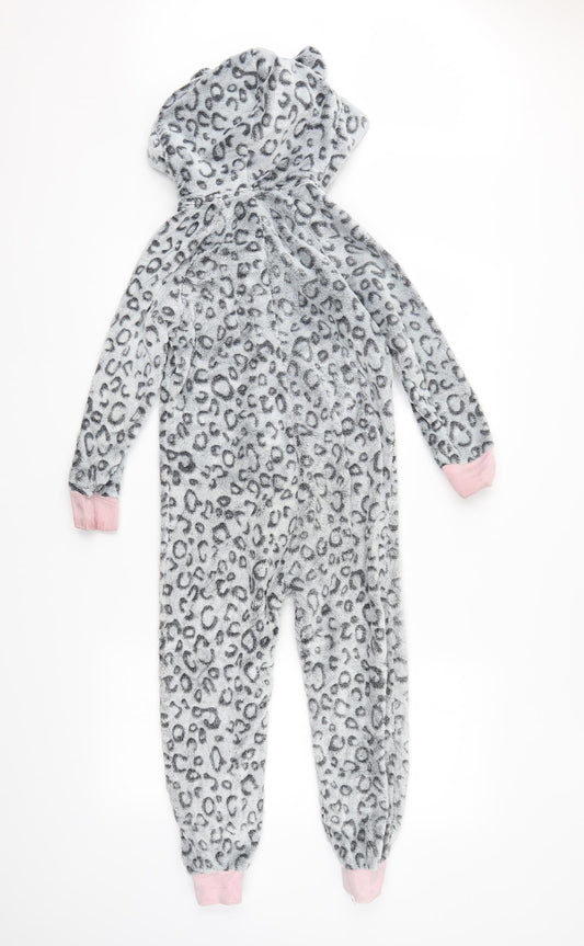 NEXT Girls Grey Animal Print One Piece