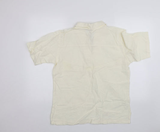 Preworn Mens White Button-Up Size L