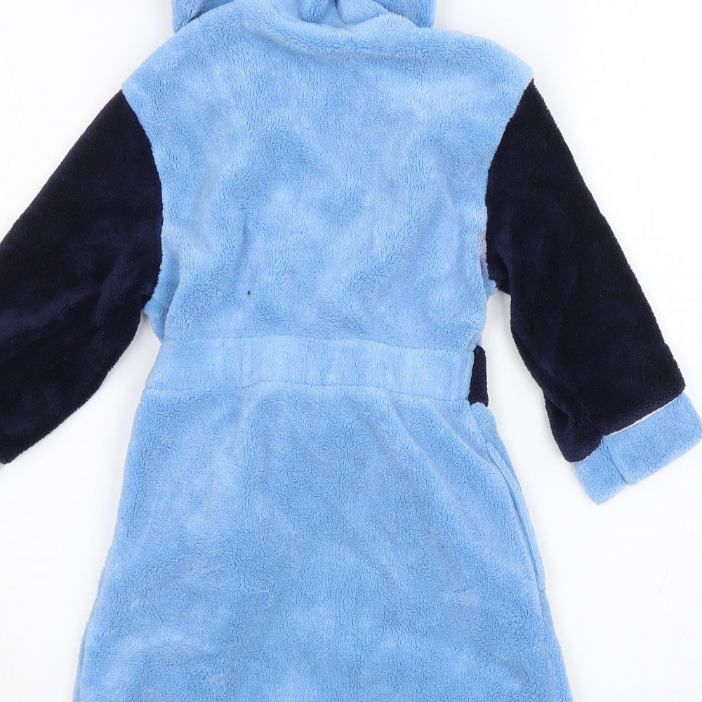 Mothercare Boys Blue Solid Robe Size 2-3 Years - Mr Men