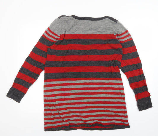 mimosa Womens Multicoloured Striped Pullover Jumper Size L