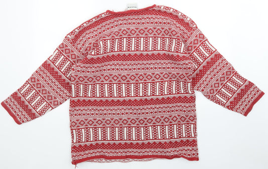 Womens UK Size M H&M Red Pullover Jumper