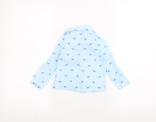 John Lewis Baby Blue Basic Button-Up Size 12-18 Months