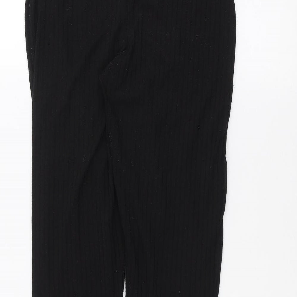 Womens UK Size 10 Boohoo Regular Fit Black Trousers