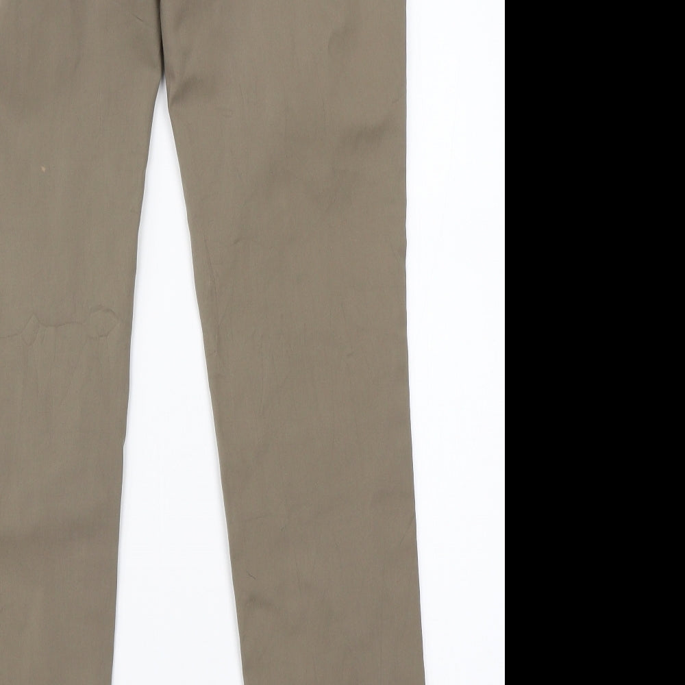 Womens UK Size XL Preworn Regular Fit Dress Pants Green Trousers