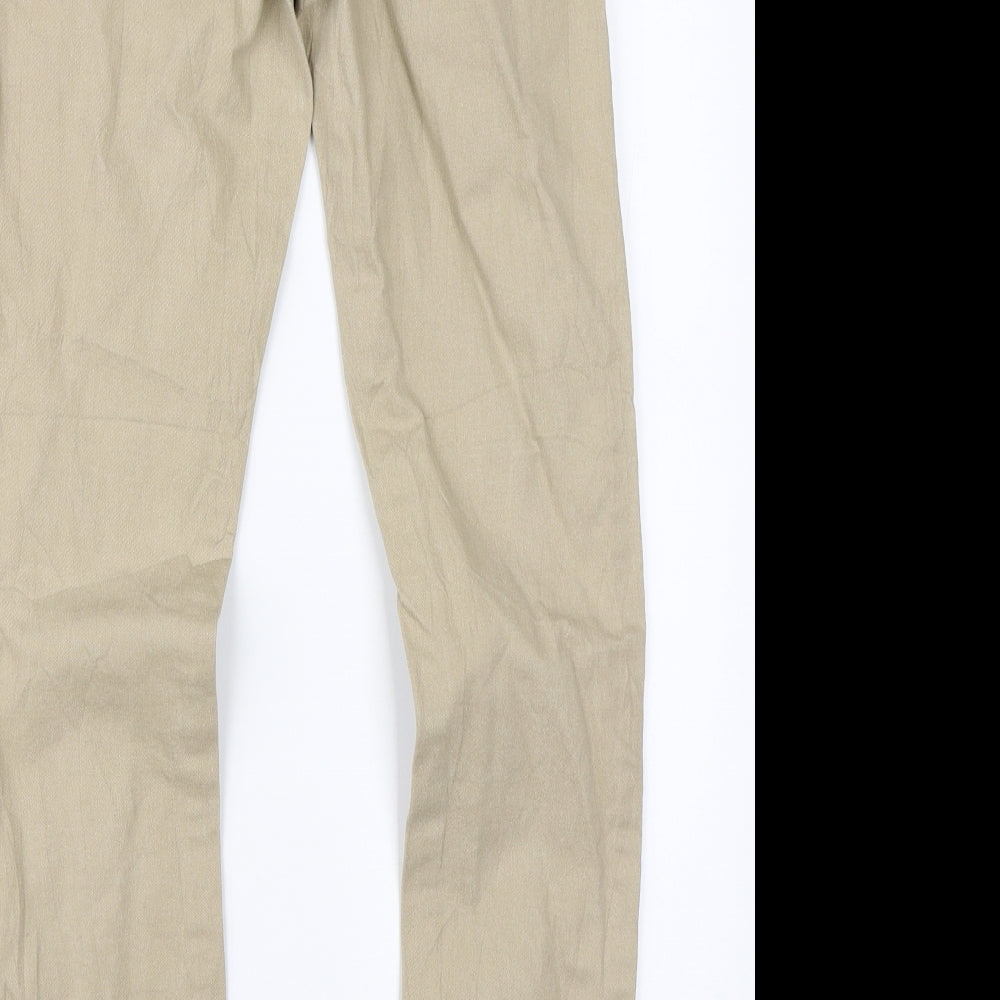 Womens UK Size 28 in Yes Yes Regular Fit Chino Beige Trousers