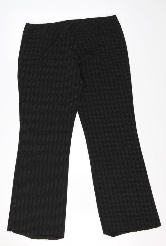 New Look Womens Black Dress Pants Trousers Size 16 L30 in
