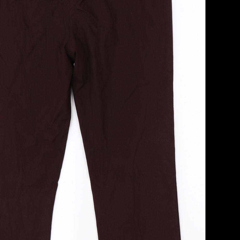 Womens UK Size 34 in M&S Regular Fit Dress Pants Red Trousers