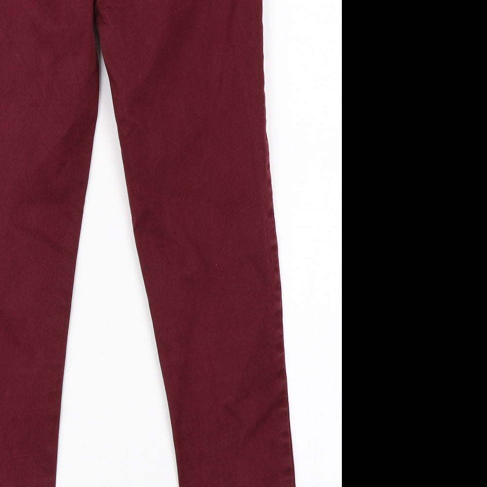 Womens UK Size 10 Papaya Regular Fit Skinny Red Jeans
