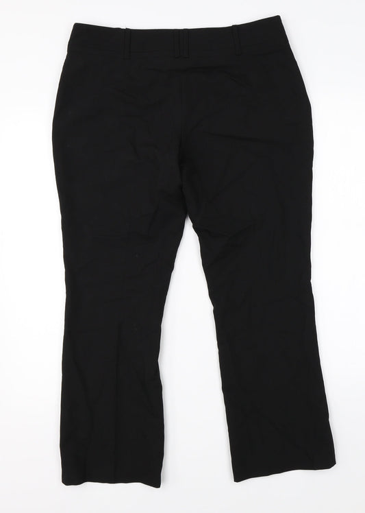 Womens UK Size 12 Dorothy Perkins Regular Fit Dress Pants Black Trousers