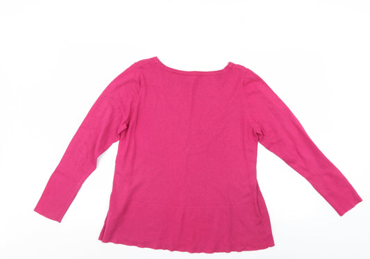 Womens UK Size 14 M&S Purple Pullover Jumper