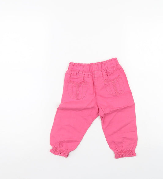NEXT Girls Pink Pedal Pusher Trousers Size 12-18 Months