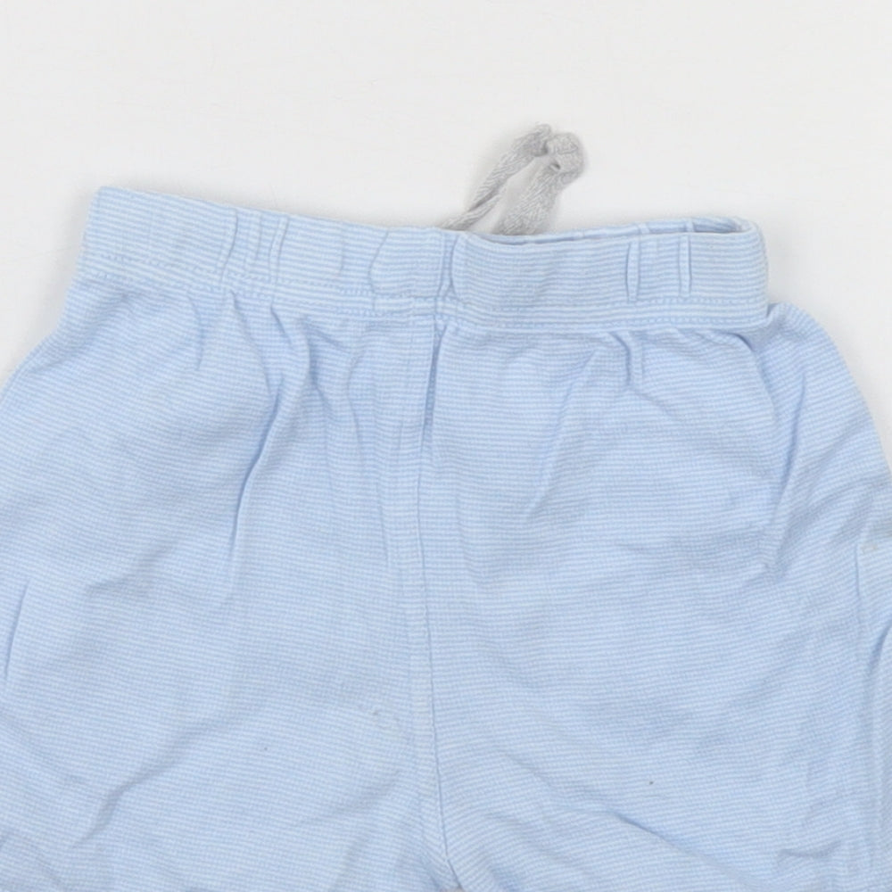 Brand and care label for George Baby Blue Cropped Trousers, size 12-18, Months