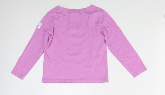 Lazy Jacks Girls Purple Basic T-Shirt Size 5-6 Years