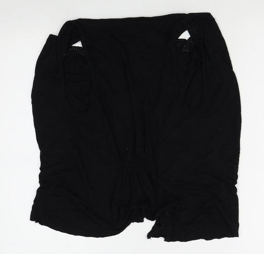 George Womens Black Wrap Jumper Size 12