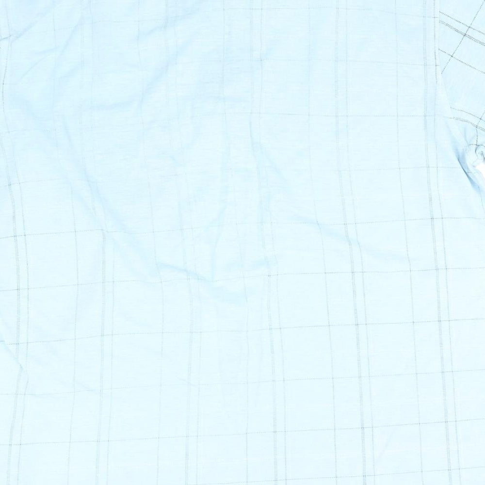 Avenue Mens Blue Check Polo Size M