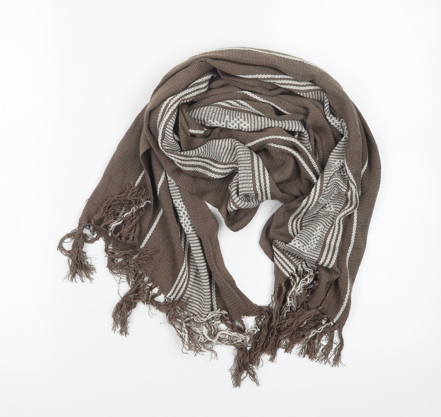 Preworn Womens Brown Knit Scarf