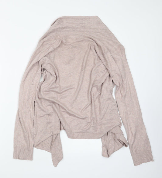 TU Womens Beige Knit Cardigan Jumper Size 8