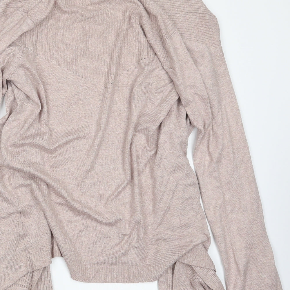 TU Womens Beige Knit Cardigan Jumper Size 8
