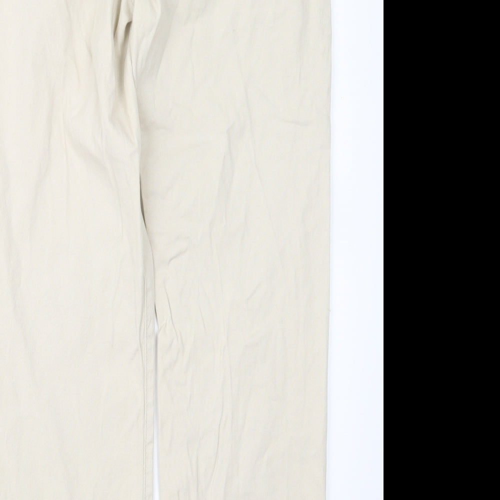 Womens UK Size 32 in Sunbird Regular Fit Beige Trousers