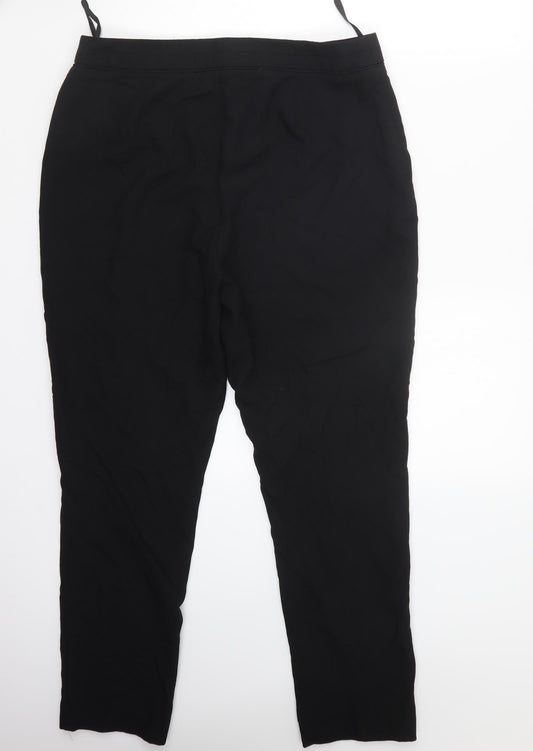 F&F Womens Black Trousers Size 14 L27.5 in