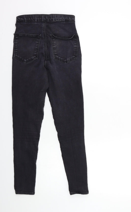 Topshop Womens Black Denim Skinny Jeans Size 28 in L30 in