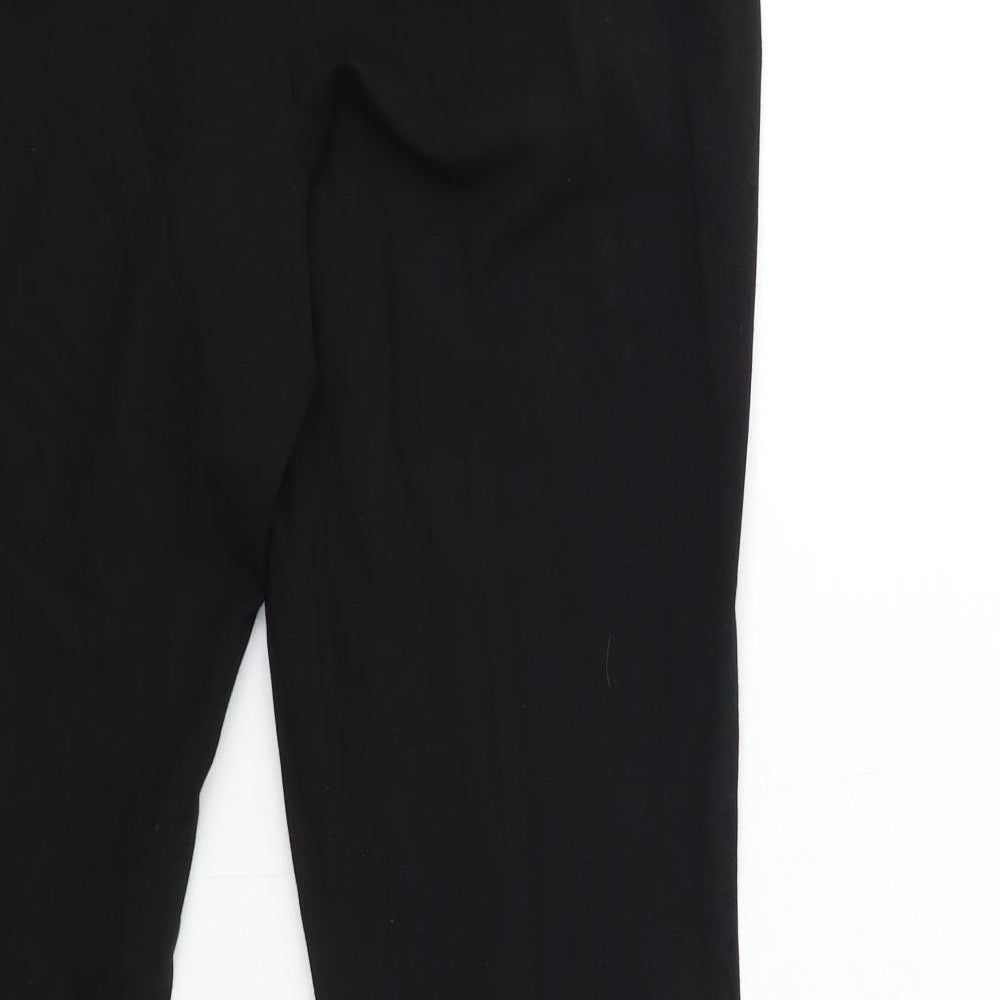 Womens UK Size 14 Marks and Spencer Regular Fit Black Trousers