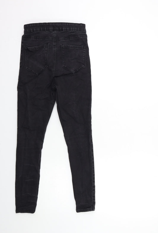 Denim & Co. Womens Black Denim Skinny Jeans Size 12 L25 in