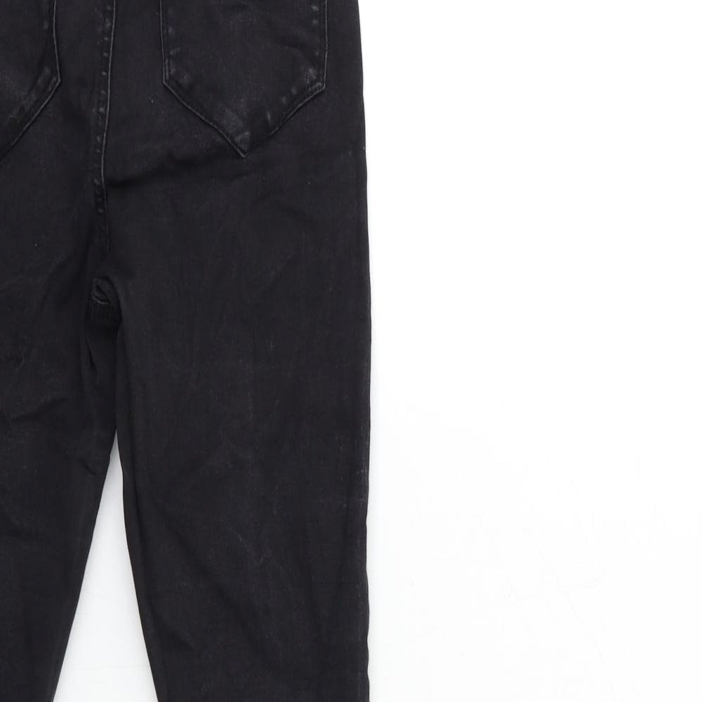 Denim & Co. Womens Black Denim Skinny Jeans Size 12 L25 in