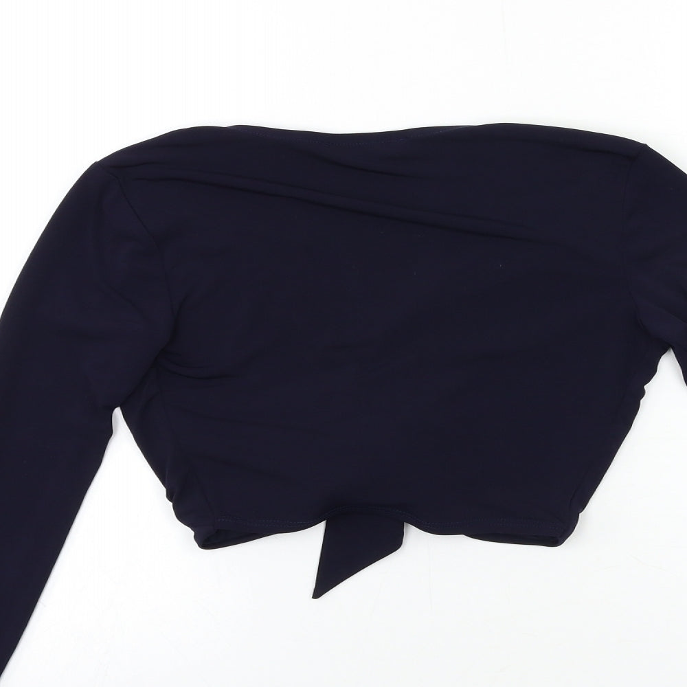 Miss Selfridge Womens Blue Basic Blouse Size 8