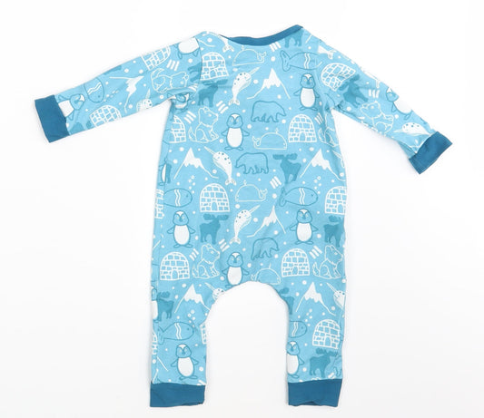 Preworn Boys Blue Animal Print Coverall One-Piece One Size
