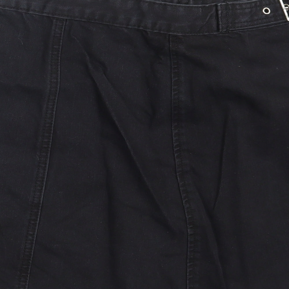 Missguided Womens Black Denim Mini Skirt Size 10