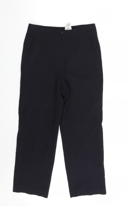 Womens UK Size 12 GARDEUR Regular Fit Chino Black Trousers