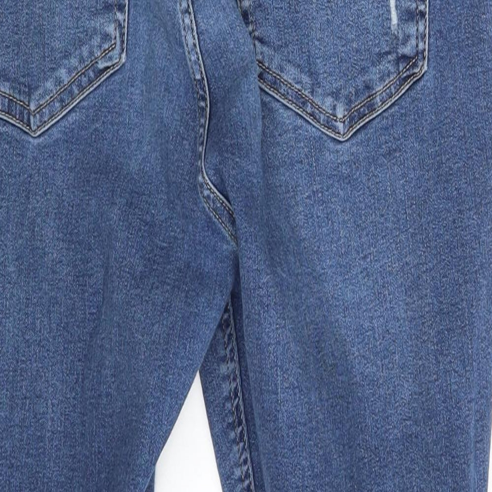 Topshop Womens Blue Denim Skinny Jeans Size 33 in L25 in
