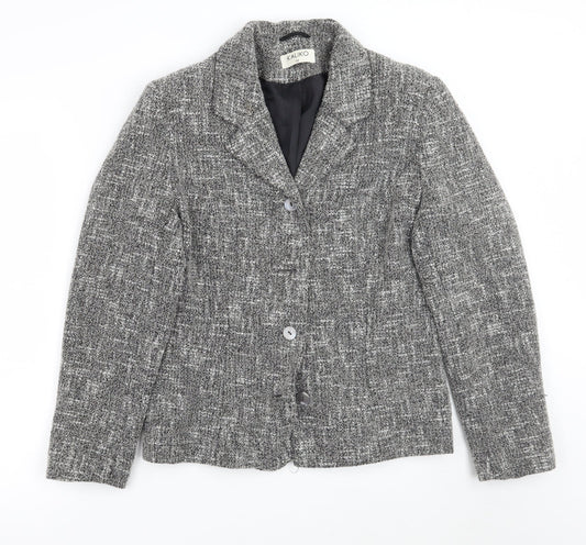 Additional front view of Kaliko women’s grey jacket coat, size UK 12