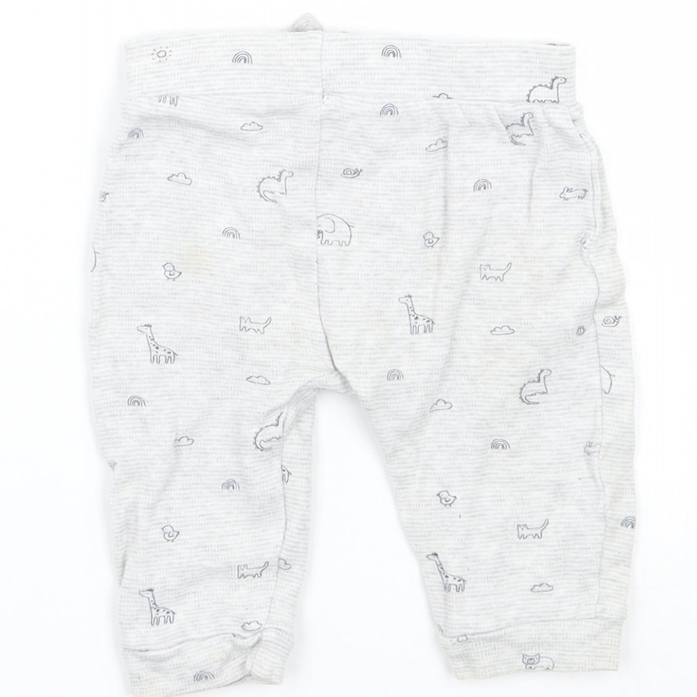 Brand and care label for George Baby Grey sweatpants, size 3-6, Months