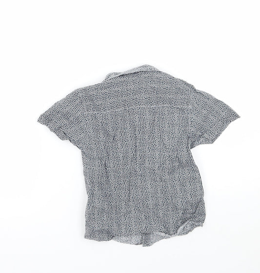 Primark Boys Grey Geometric Basic Button-Up Size 2-3 Years