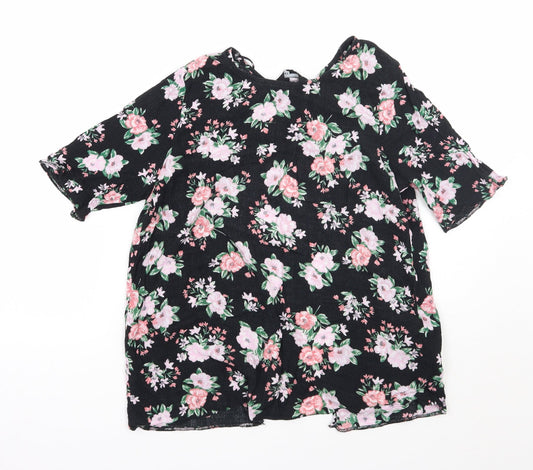 Womens UK Size 10 Newlook Black Basic Blouse