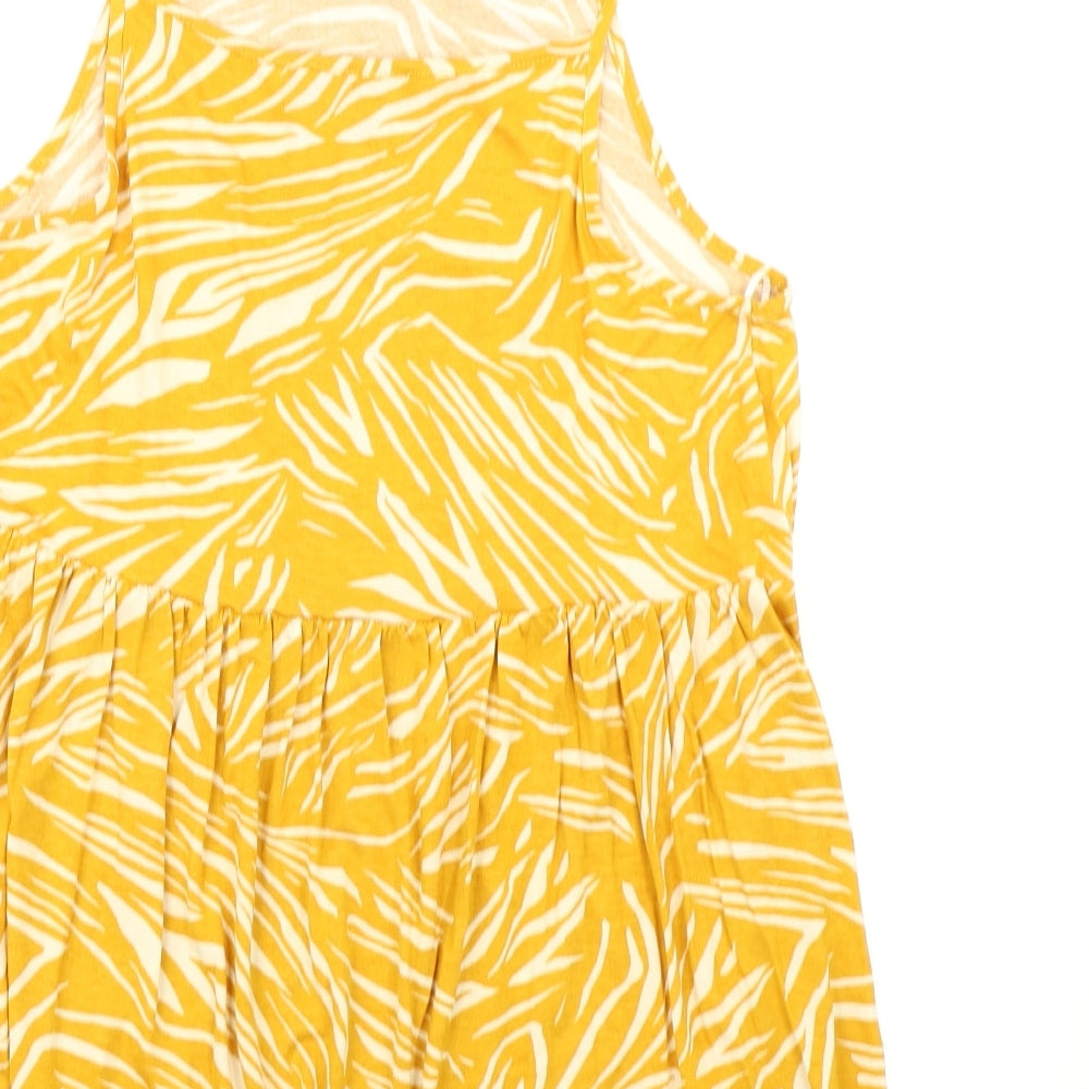 Womens UK Size 12 New Look Yellow Camisole T-Shirt